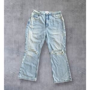 FRAME Womens Le High 'N' Tight Crop Mini Boot Rossum 2 Year Rips Jeans Sz 31
